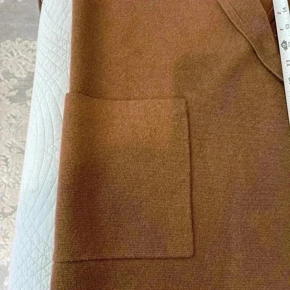 J.Crew open front cardigan with two deep pockets in a Heather brown XS loose fit - Picture 4 of 8